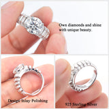 5CT Round Moissanite Engagement Pave Ring