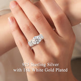 5CT Round Moissanite Engagement Pave Ring