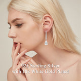 Pear Cut Moissanite Drop Dangle Earrings