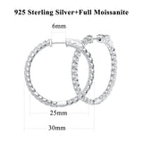 Large Huggie Moissanite Hoop Earring