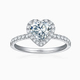 Heart Cut Engagement Moissanite Halo Ring - Ceerom