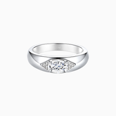 Oval Cut Men's Moissanite Wedding Band Ring - Ceerom