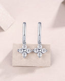 Drop Hoop Moissanite Wedding Earring - Ceerom