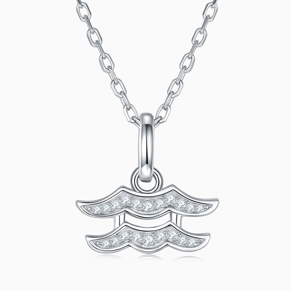 Moissanite Aquarius Symbol Necklace Gift - Ceerom