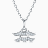 Moissanite Aquarius Symbol Necklace Gift - Ceerom