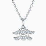Moissanite Aquarius Symbol Necklace Gift - Ceerom