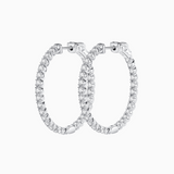 Large Huggie Moissanite Hoop Earring