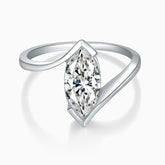 Solitaire Marquise Moissanite Engagement Ring - Ceerom