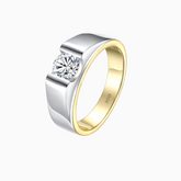 Solitaire Moissanite Men's Engagement Ring