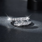 Timeless Moissanite Twist Open Band for Women