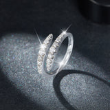Timeless Moissanite Twist Open Band for Women
