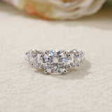 Luxury Round 6 Carat Moissanite Ring - Ceerom
