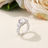 Luxury Round 6 Carat Moissanite Ring - Ceerom