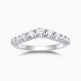 Moissanite Curved Pave Engagement Band Ring - Ceerom