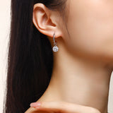 Moissanite Round Cut Hoop Clip Earrings - Ceerom