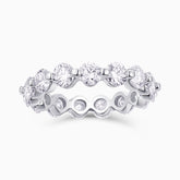 Round Moissanite Wedding Band Eternity Ring