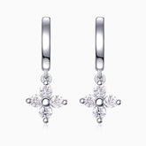 Drop Hoop Moissanite Wedding Earring - Ceerom
