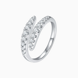 Timeless Moissanite Twist Open Band for Women
