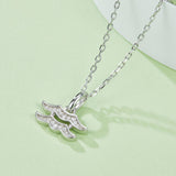 Moissanite Aquarius Symbol Necklace Gift - Ceerom