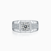 Men's Round Moissanite Engagement Ring - Ceerom