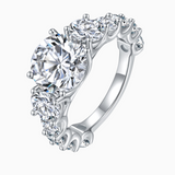Luxury Round 6 Carat Moissanite Ring - Ceerom