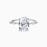 4.5Ct Oval Cut Moissanite Engagement Ring
