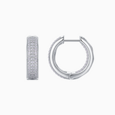 Moissanite Huggie Hoop Earrings