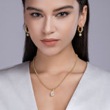 Pear Cut Solitiare Pendant Necklace - Ceerom