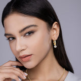 White Moissanite Hoop Earrings - Ceerom