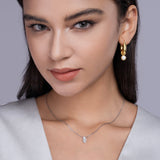 Marquise Cut Solitaire Pendant Necklace - Ceerom