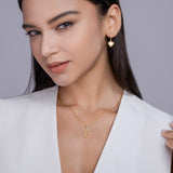 Moissanite Paperclip Link Pendant Necklace - Ceerom