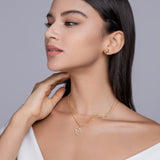 Letter M Moissanite Pendant Necklace - Ceerom