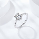 2ct Oval Moissanite Pave Ring - Ceerom