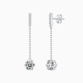Dazzling Moissanite Drop Dangle Earrings