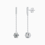 Dazzling Moissanite Drop Dangle Earrings