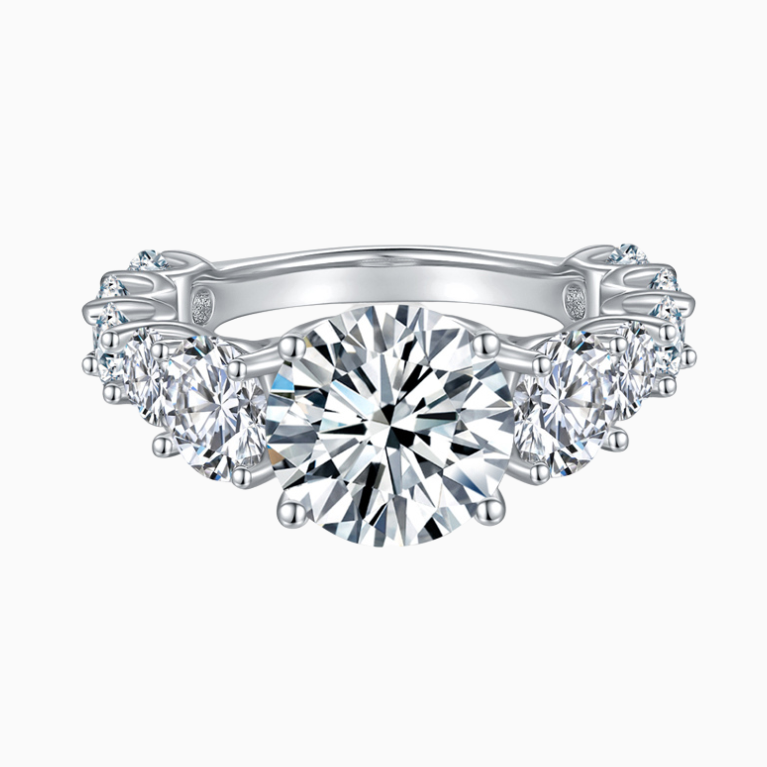 Luxury Round 6 Carat Moissanite Ring - Ceerom