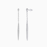 Moissanite Dangle Long Drop Earrings