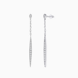 Moissanite Dangle Long Drop Earrings