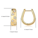 White Moissanite Hoop Earrings - Ceerom