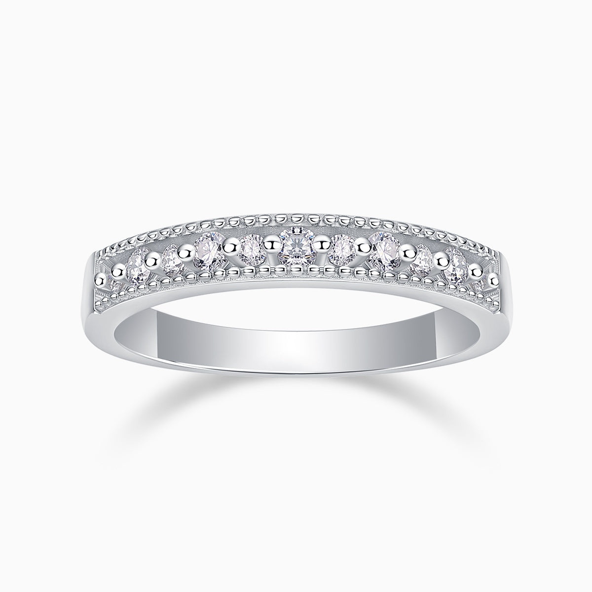 Moissanite Half Eternity Band Ring - Ceerom