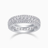 Moissanite Pave Wedding Band Ring - Ceerom