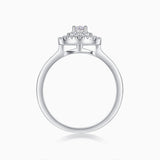 Halo Pear Shaped Moissanite Ring - Ceerom