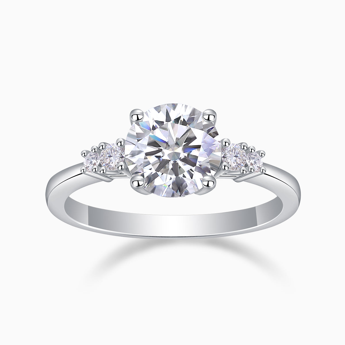 Round Moissanite Engagement Ring - Ceerom