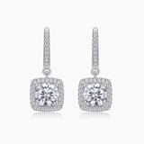 Round Moissanite Drop Earrings - Ceerom