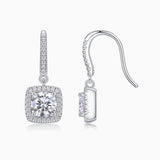 Round Moissanite Drop Earrings - Ceerom