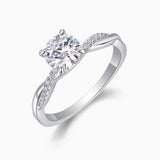 Round Cut Moissanite Pave Wedding Ring - Ceerom