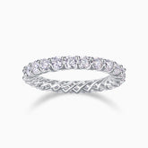 Moissanite Pave Eternity Band Ring - Ceerom