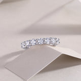 Round Cut Moissanite Eternity Band Ring - Ceerom