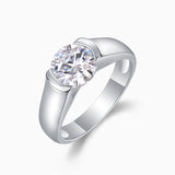 Solitaire Round Cut Moissanite Ring - Ceerom