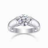 Solitaire Round Cut Moissanite Ring - Ceerom